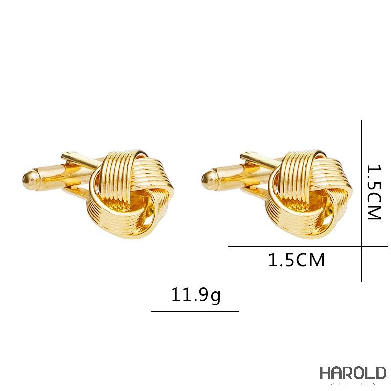 Phụ Kiện Thời Trang Khuy Măng Sét - Cufflinks Cao Cấp Harold Twining Three Dimensi Phủ Kim Loại Chống Rỉ Cao Cấp