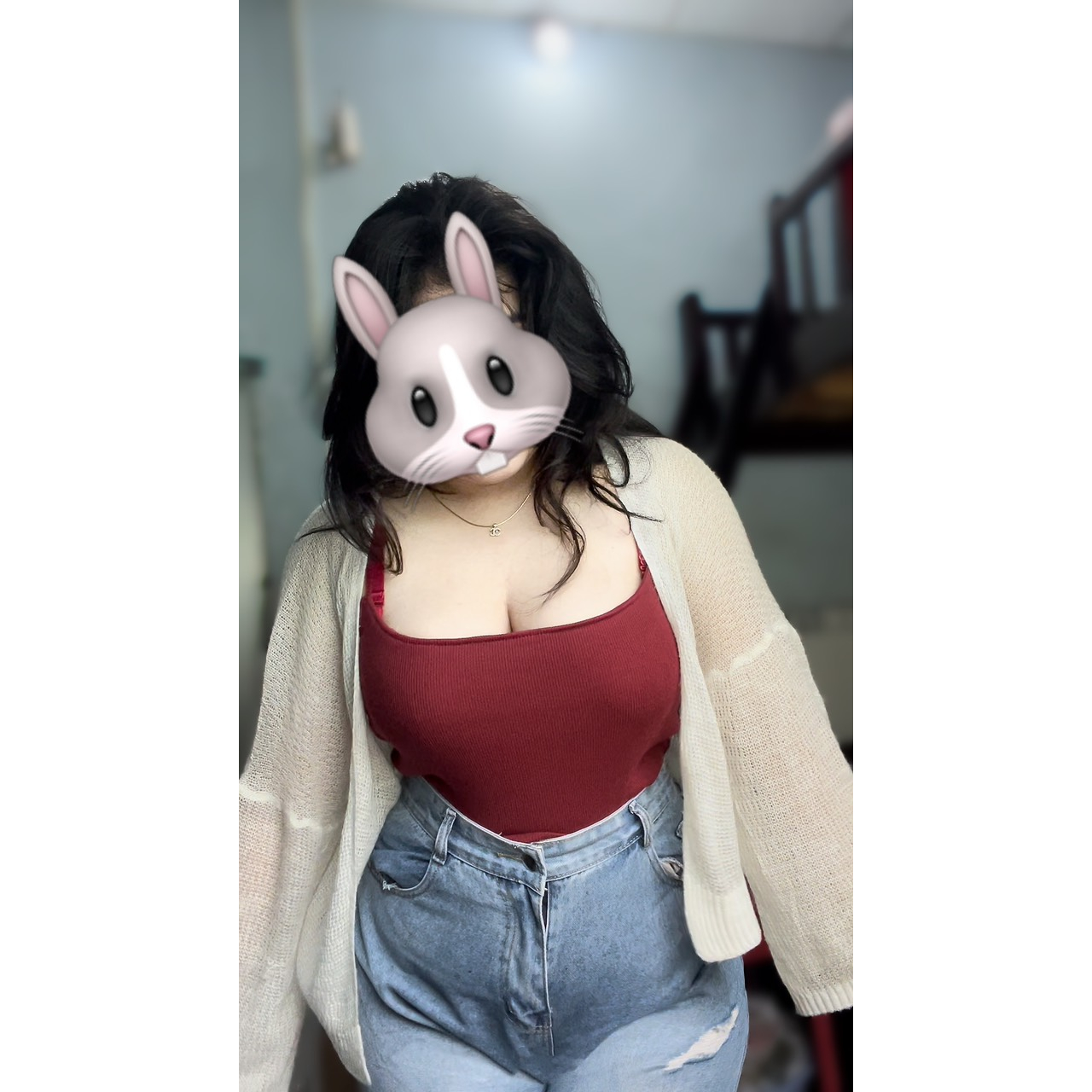 Áo 2 dây cổ chữ U chất thun gân nữ bigsize