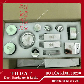 Bộ phụ kiện kính lùa treo ray 10×30 VVP trắng bóng
