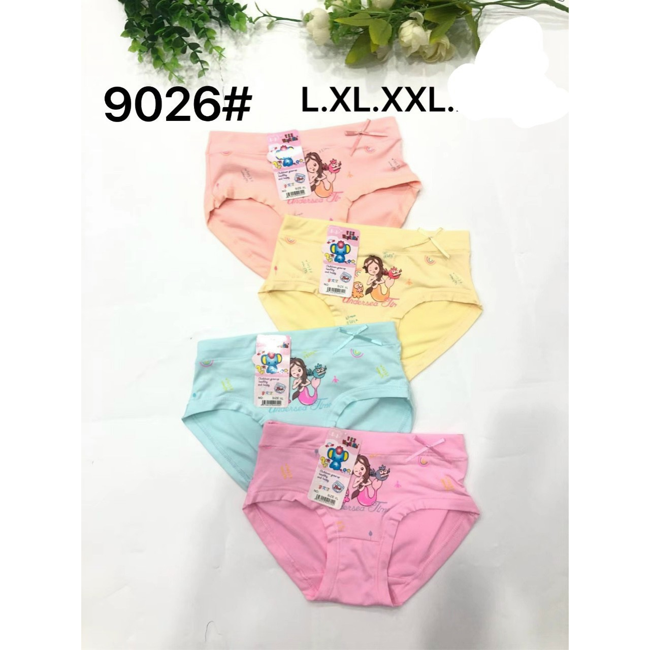 SET 10 Quần chíp bé gái đùi , tam giác  nhiều hình cute nhiều size