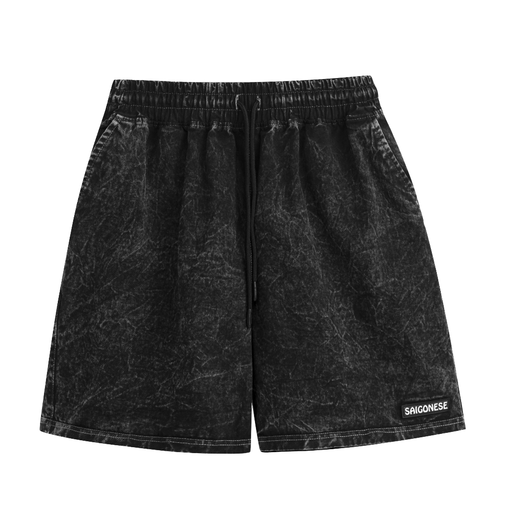 Quần Short Unisex SAIGONESE Wash Plain Nam Nữ