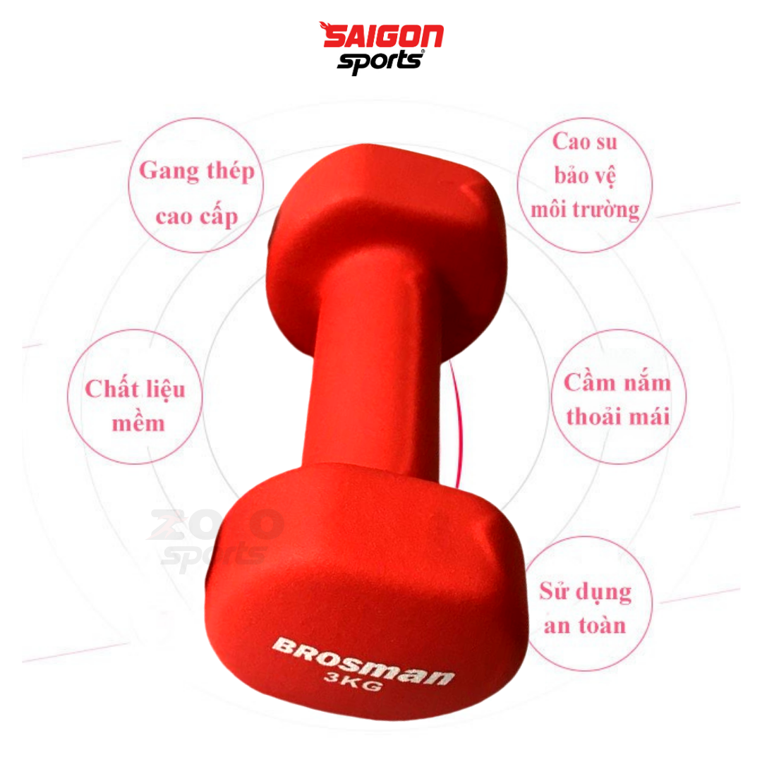 Tạ tập tay cho bé 0,5kg tạ tập tay tại nhà có lõi thép bọc cao su cao cấp - SÀI GÒN SPORT
