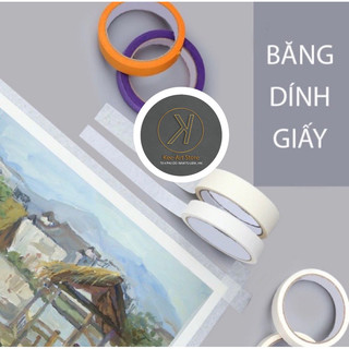 [Kee-art] RẺ NHẤT Băng dính/ băng keo giấy cố định giấy vẽ 3mm/5mm