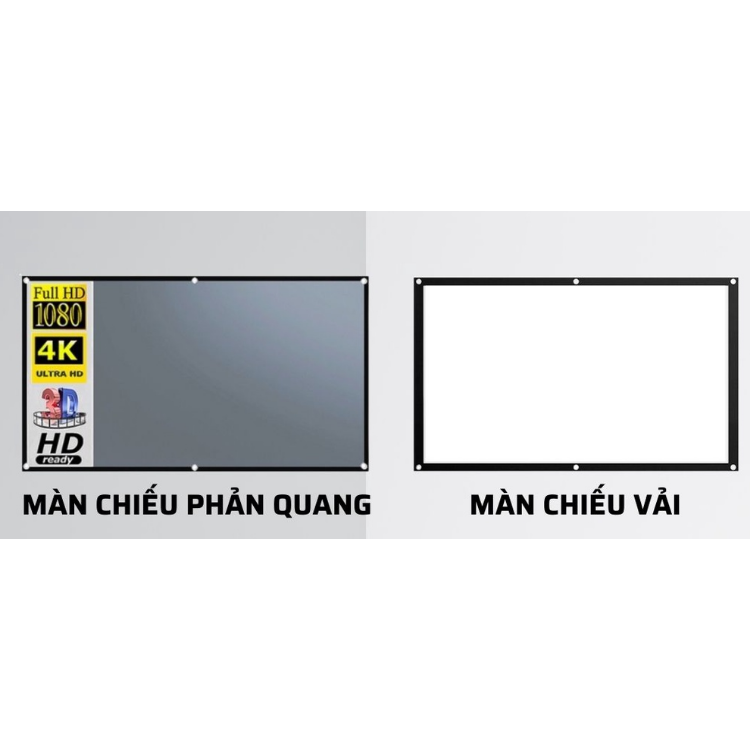 Màn Chiếu Chống Ánh Sáng LED, Màn Phản Quang 100/120 Inch Chống Ánh Sáng, Treo Tường HD 3D Rèm Vải, Hàng chất lượng cao