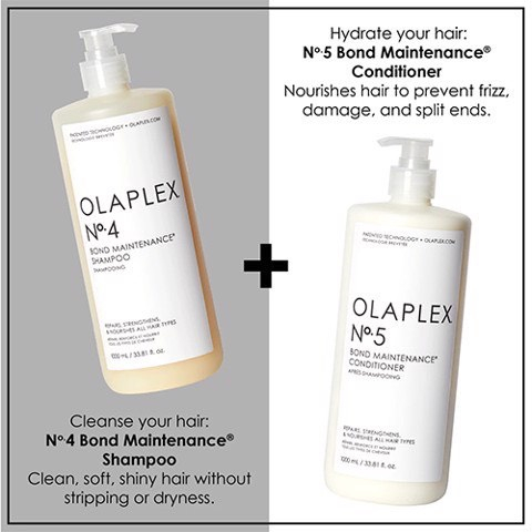 Cặp dầu gội xả Olaplex 1000ml cho tóc hư tổn, khô xơ OLAPLEX No4 & No5