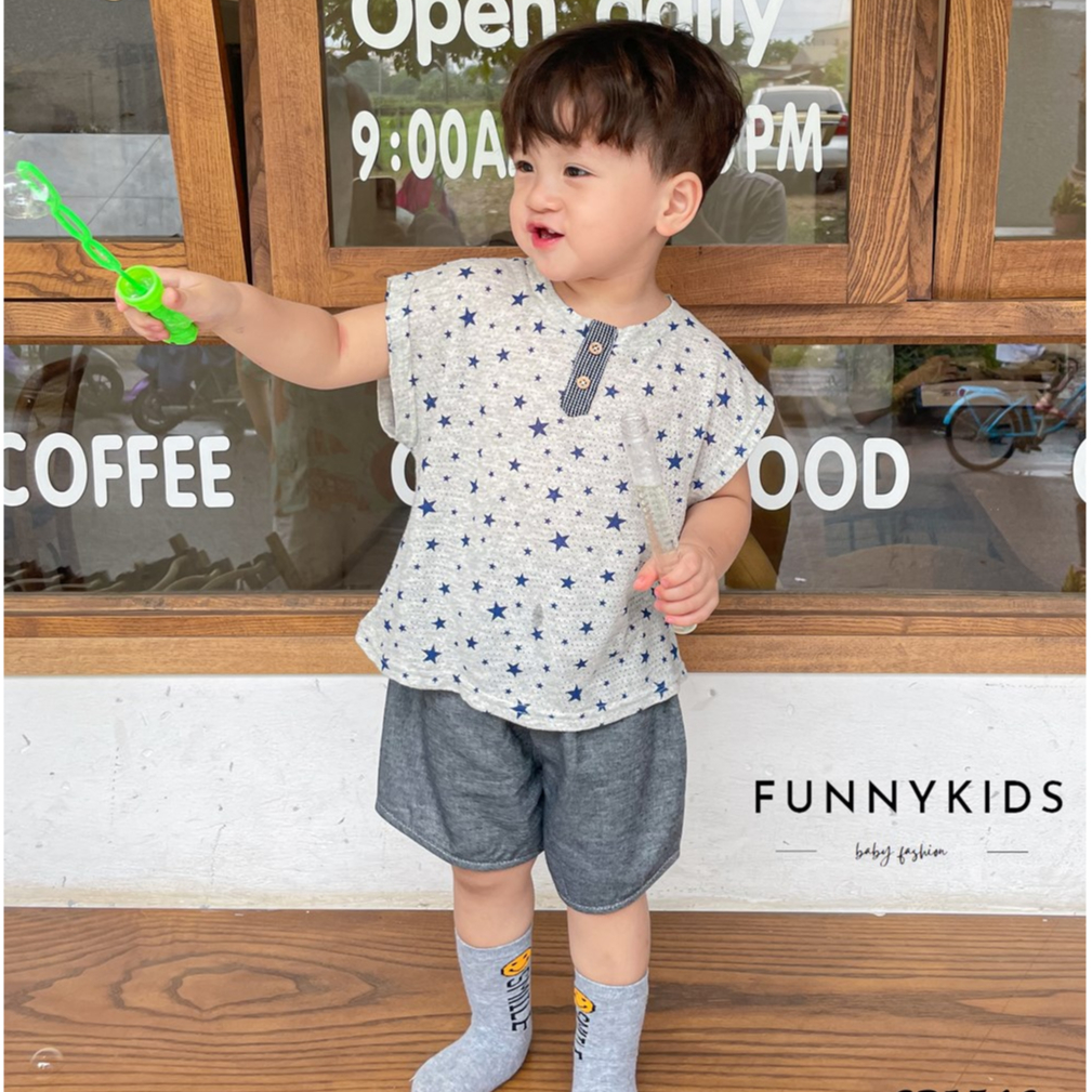 Set bộ sát nách, kết hợp họa tiết nổi bật chất liệu cotton mềm mịn, thoáng mát cho bé, bebukidsstore SB1546