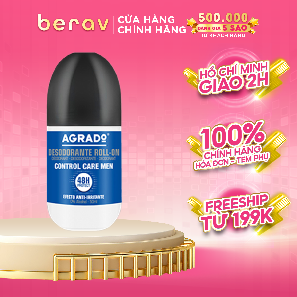 Lăn khử mùi Agrado dành cho nam giới 50ml