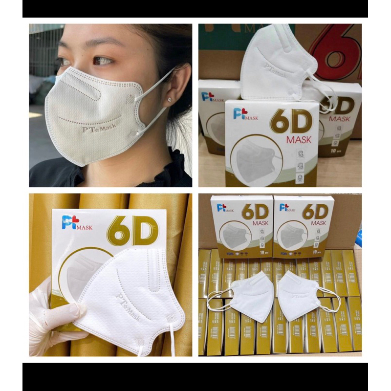 Khẩu trang 6D MASK PT chính hãng, kháng khuẩn chống bụi siêu mịn