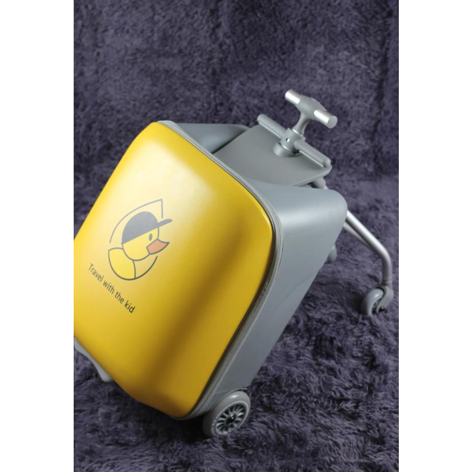 [Hàng sẵn] Vali du lịch trẻ kiêm xe ngồi  20inch có khóa hải quan chắc,tặng khung an toàn và đệm ngồi kèm sticker cho bé
