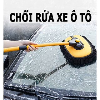  Chổi Lau Rửa Xe Ô Tô 3 Khớp Nối Linh Hoạt Kéo Dài 1M Sợi Nhung Mềm Mại Lau Siêu Sạch  Có Bán Lẻ Đầu Chổi  