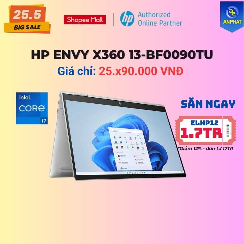 Laptop HP ENVY X360 13-bf0090TU (Core i7-1250U | 13.3" OLED 2.8K)