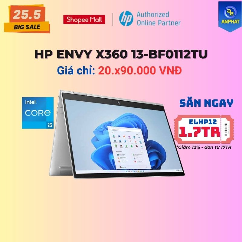 Laptop HP Envy X360 13-bf0112TU (i5-1230U 16GB 512B | 13.3' OLED 2.8K)