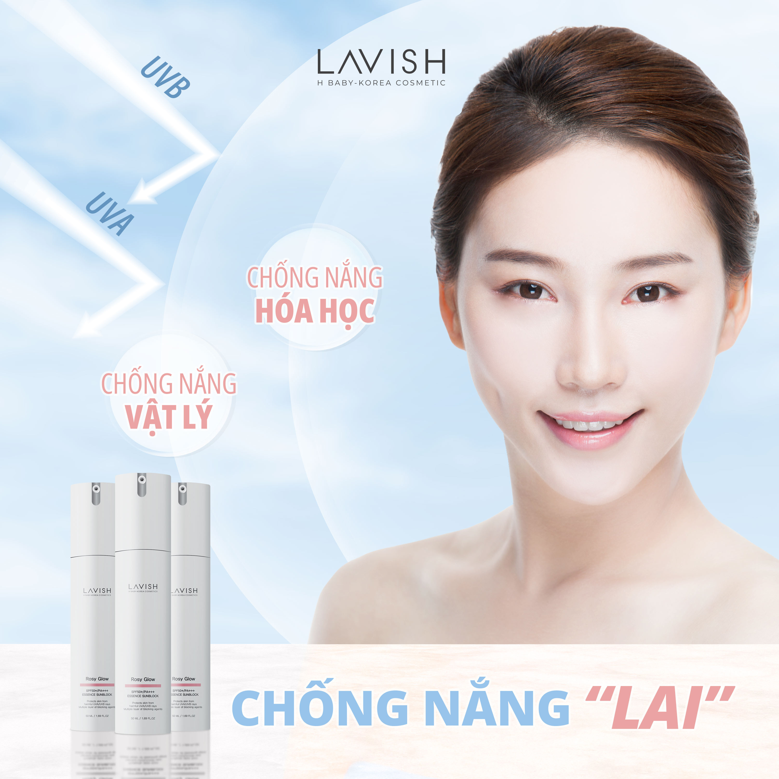 KEM CHỐNG NẮNG DƯỠNG TRẮNG VÀ NGĂN LÃO HÓA LAVISH