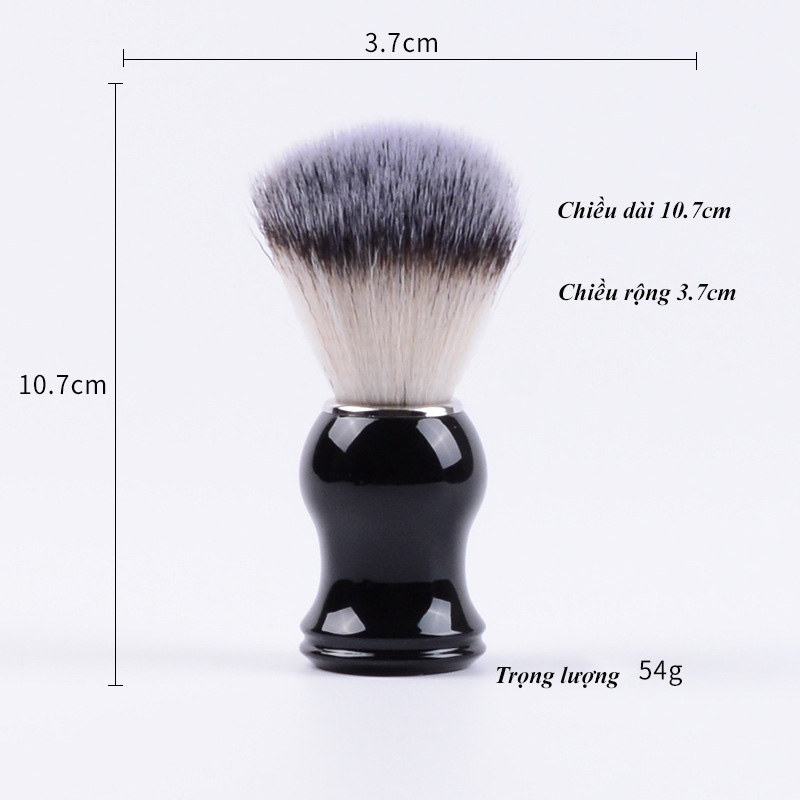 Chổi quét bọt cạo râu CR1 dành cho salon chuyên nghiệp chổi đen cổ bạc