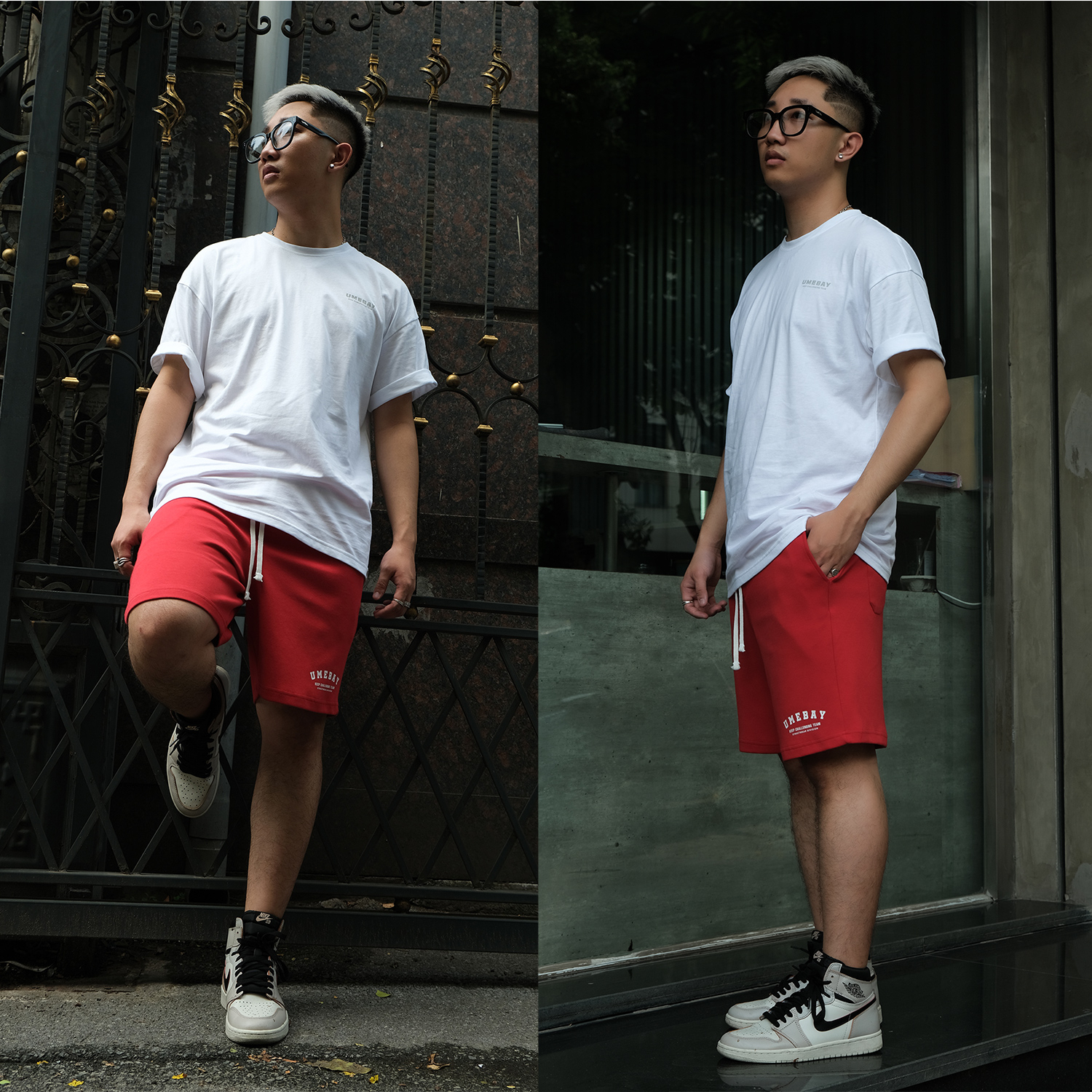 Quần short nam, quần short nữ in Umebay, sooc đùi unisex thể thao oversize streetwear 2023 UMS32U