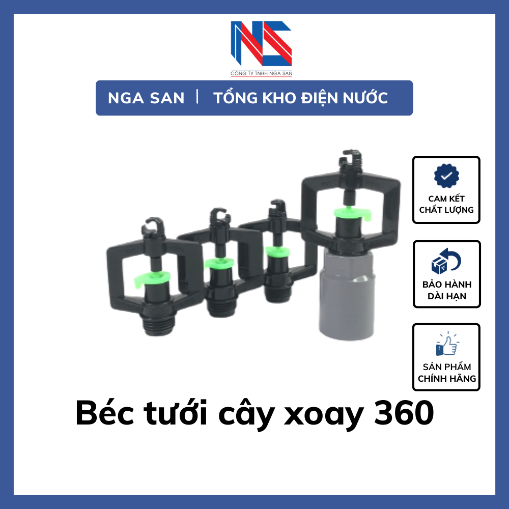 Béc tưới phun mưa - Thích hợp tưới rau, cây ăn quả, cây cảnh - Khớp nối ren linh hoạt, độ bền 5 năm