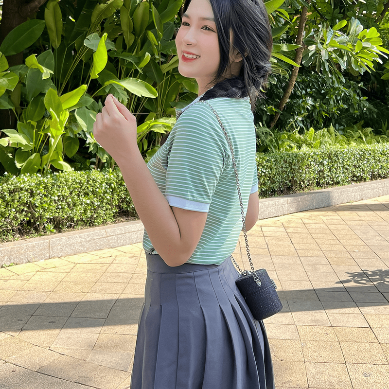 Áo Thun polo nữ TOLI cổ phối trẻ trung, dáng ôm nhẹ, vải Cotton mềm mịn,chính hãng cao cấp [S84]