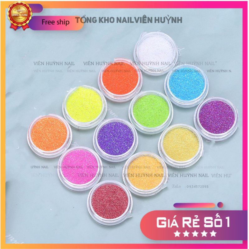 Set 12 hũ nhũ rắc nail nhiều màu