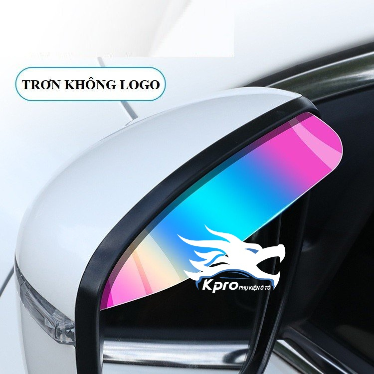 Bộ 2 miếng vè che mưa gương chiếu hậu ô tô phản quang 7 màu có logo - Hàng Kpro chất lượng cao