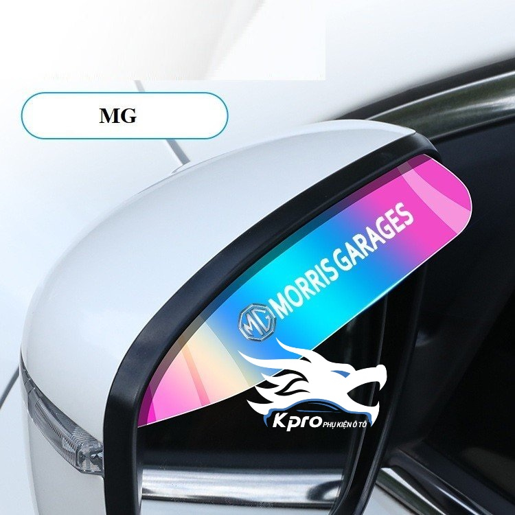 Bộ 2 miếng vè che mưa gương chiếu hậu ô tô phản quang 7 màu có logo - Hàng Kpro chất lượng cao