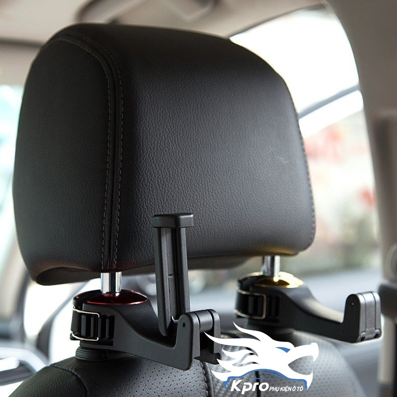 Móc đồ lưng ghế sau ô tô kiêm giá đỡ điện thoại - Hàng Kpro chất lượng cao
