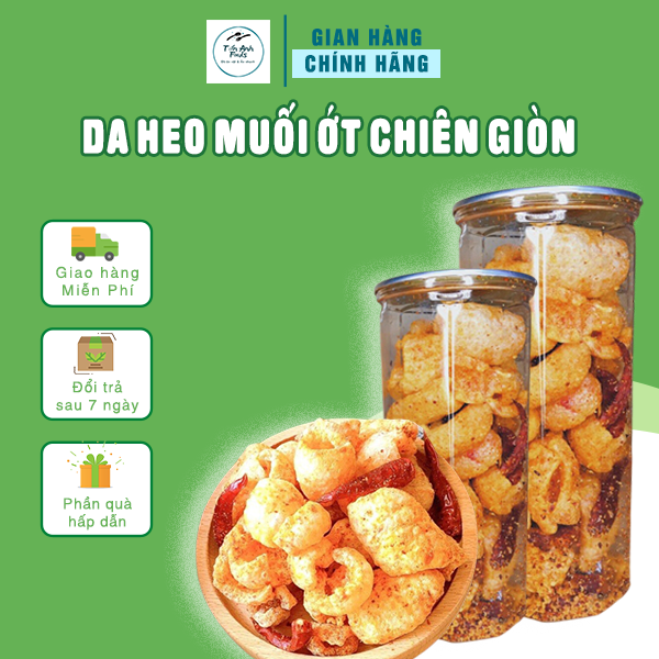 Da Heo Muối Ớt Chiên Giòn Tiến Anh - Da Heo Chiên Giòn Hot Hit Giòn Rụm, Phồng, Thấm Đẫm Gia Vị