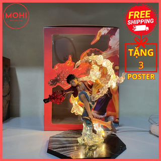 Mô hình Luffy Gear 2 Có bản LED, cao 17 cm, có đế, có hộp màu - Mô hình One Piece ( Tặng Poster )