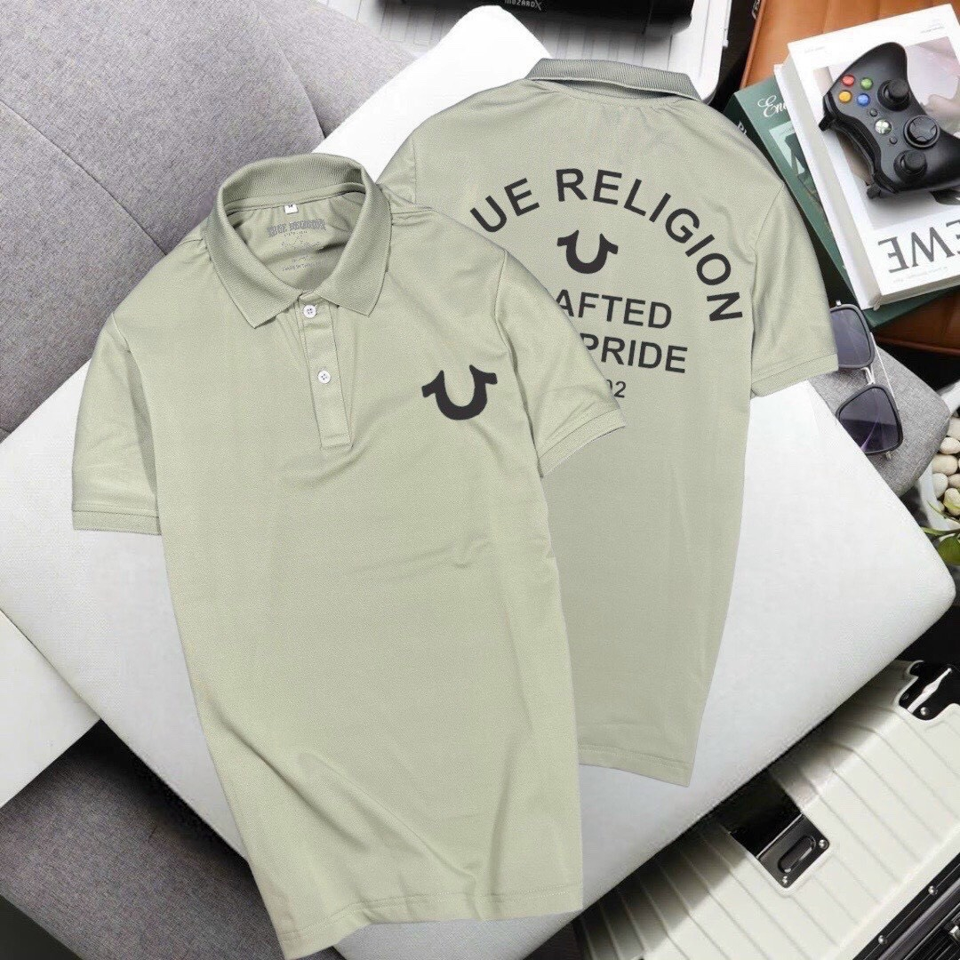 ÁO THUN NAM CÁ SẤU CỔ BẺ TAY NGẮN TRUE RELIGION - ND Menswear