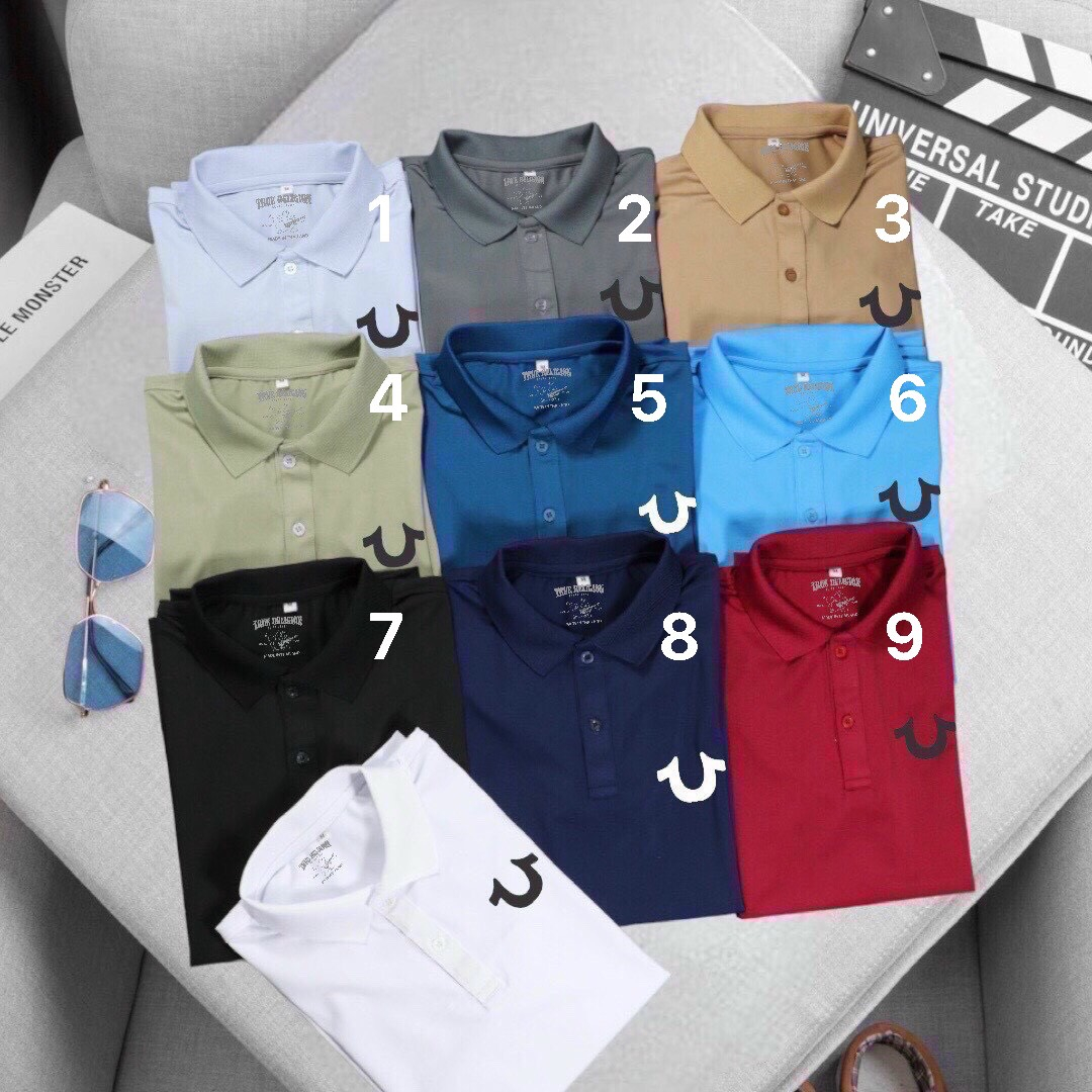 ÁO THUN NAM CÁ SẤU CỔ BẺ TAY NGẮN TRUE RELIGION - ND Menswear