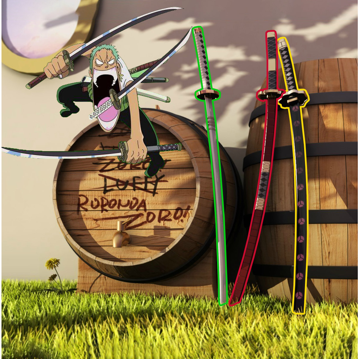 ( Lưỡi Gỗ Dài 1 Mét ) One Piece Đạo cụ Cosplay mô hình zoro roronoa shusui onepiece, katana kimetsu no yaiba