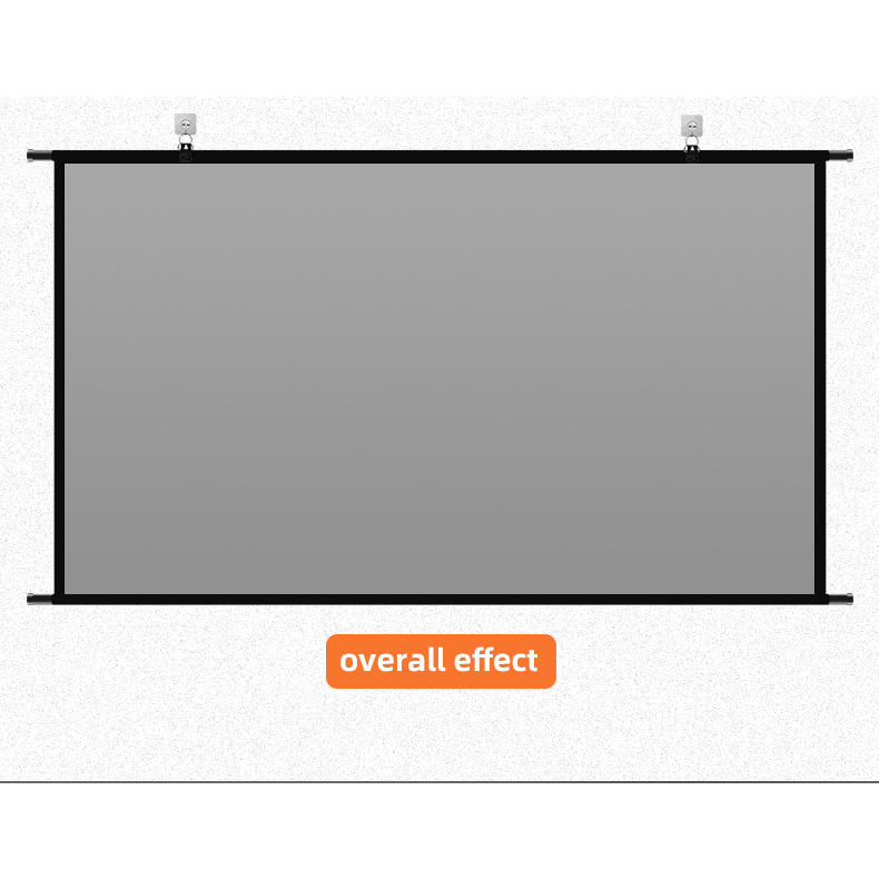 Màn Chiếu Chống Ánh Sáng LED, Màn Phản Quang 100/120 Inch Chống Ánh Sáng, Treo Tường HD 3D Rèm Vải, Hàng chất lượng cao