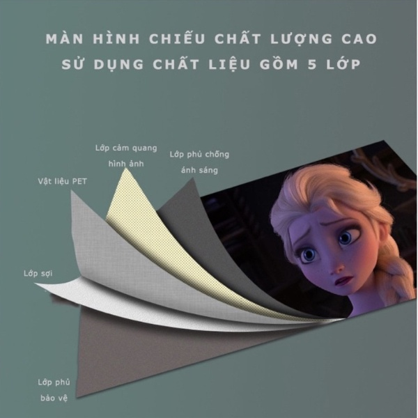 Màn Chiếu Chống Ánh Sáng LED, Màn Phản Quang 100/120 Inch Chống Ánh Sáng, Treo Tường HD 3D Rèm Vải, Hàng chất lượng cao