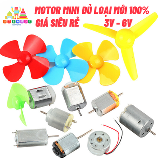 Motor mini 3v 6v cánh quạt mini motor rung giảm tốc đủ loại 130 140 180 300 370 diy steam - lk0524
