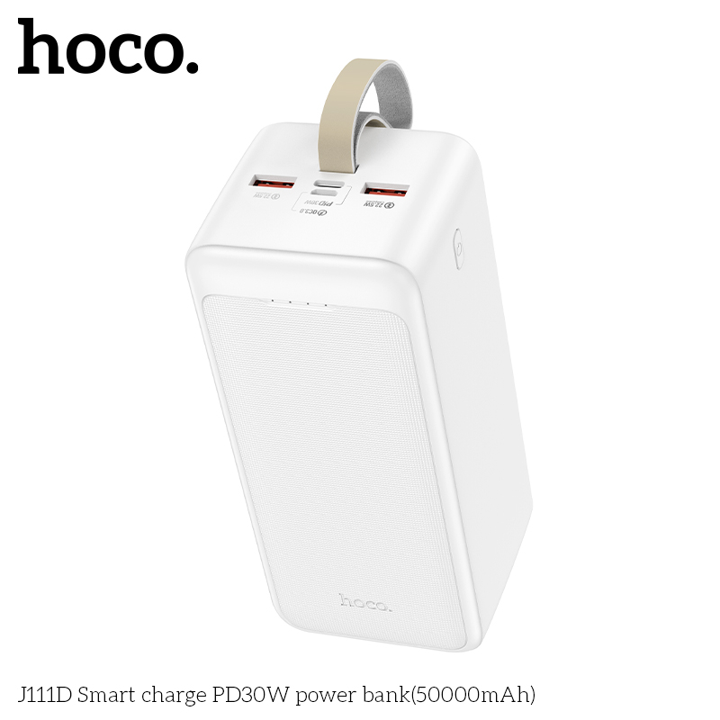 Pin dự phòng sạc siêu nhanh Hoco J111D 50000mAh TypeC PD 30W, USB QC 3.0 22.5W - Hãng phân phối