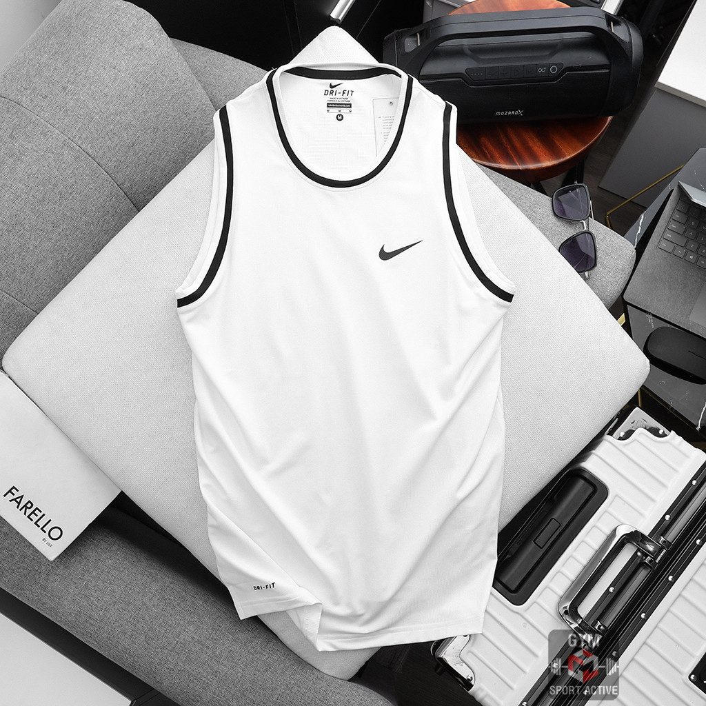 Áo ba lỗ nam thể thao áo sát nách bóng rổ chạy bộ tập gym nam tank Nike thun lỗ kim 4 chiều thoáng mát