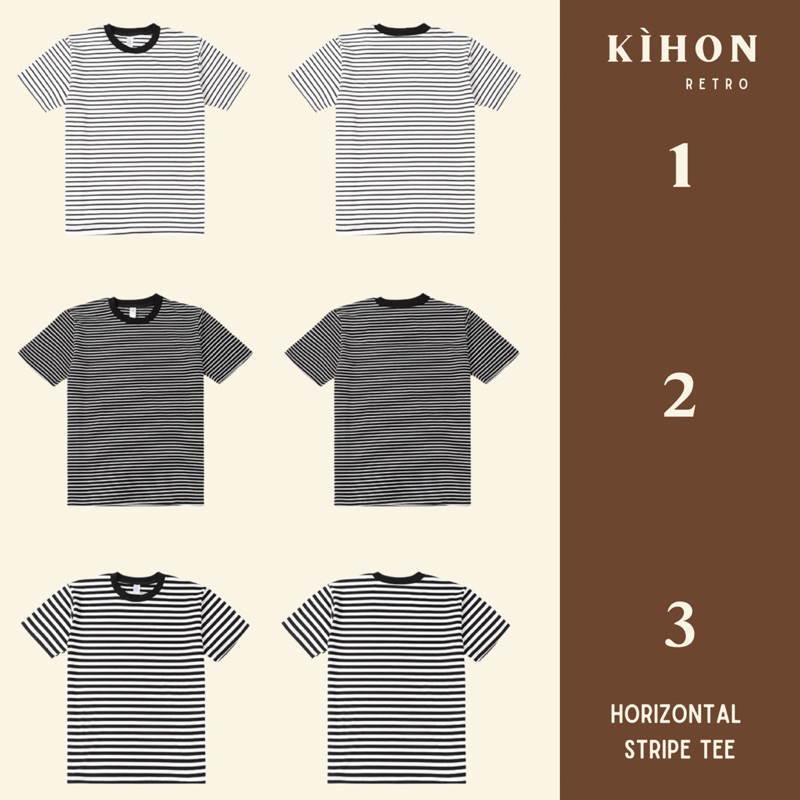 Áo phông Sọc Kẻ Ngang Basic Tee cotton