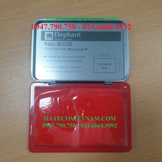 Hộp dấu khay mực Elephant THÁI LAN thân kim loại E02 (Stamp Pad) - Khay Mực không lem trong nước