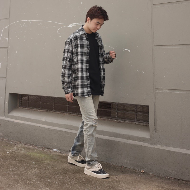 Quần jean nam streetwear cao cấp BEAR STREETWEAR,màu xanh vintage,form slimfit,vải denim co giãn