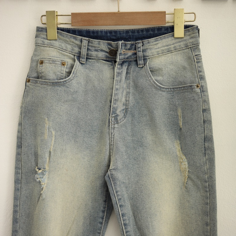 Quần jean nam streetwear cao cấp BEAR STREETWEAR,màu xanh vintage,form slimfit,vải denim co giãn