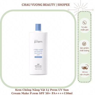Kem chống nắng vật lý make p:rem prem uv defense me blue ray sun cream 150ml