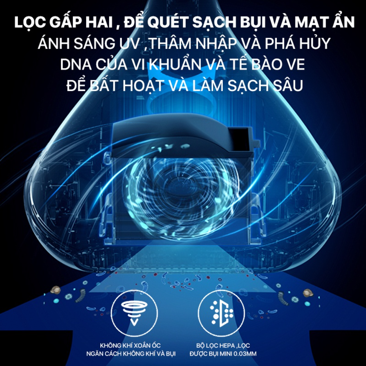 Máy Hút Bụi, Cầm Tay CM818, Khử Khuẩn & Vệ Sinh giường nệm, sofa, xe hơi, diệt khuẩn bằng tia UV /hút mạnh13000Pa
