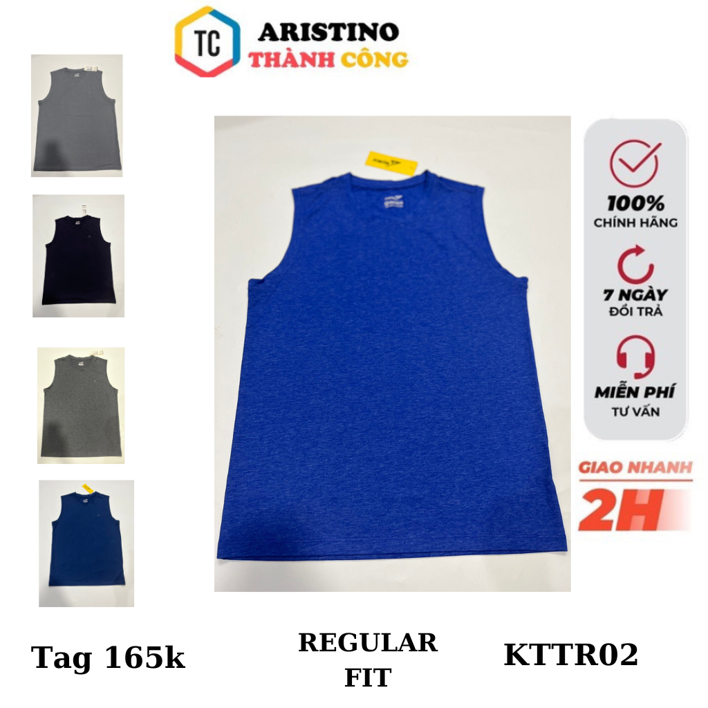 Áo ba lỗ nam, tanktop Kwin chất mềm mát thấm hút mồ hôi form rộng  - KTTR02