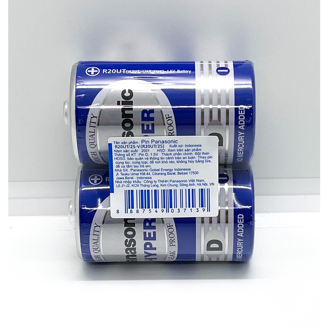 Vỉ 2 Viên Pin Đại Panasonic  1,5V made in Indonesia bền bỉ , không chảy nước
