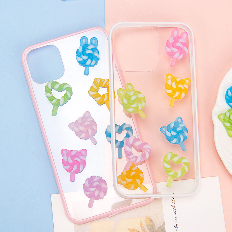 Phụ Kiện Charm Hình Kẹo Mút Phát Sáng Nhiều Màu Dễ Thương