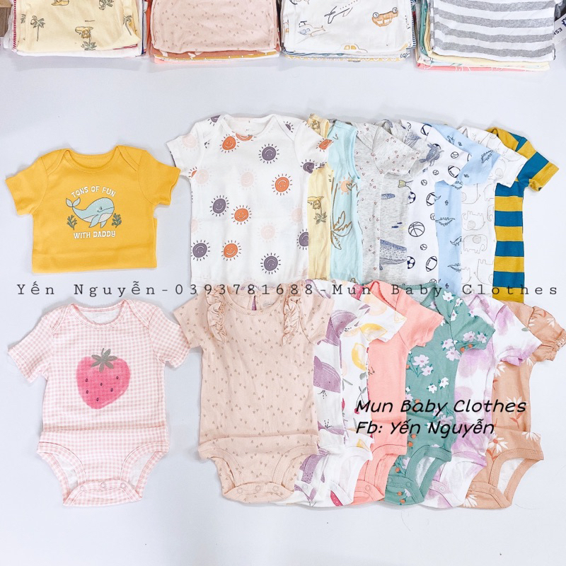 Body chip cộc tay / Body suit cộc tay xuất dư các hãng Carter’s , Geo, Next,… cho bé trai bé gái