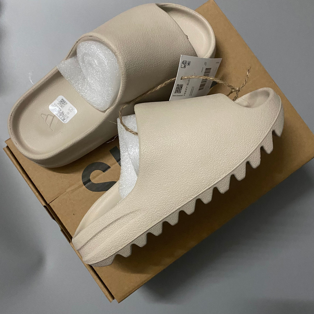 Dép quai ngang đế xuồng yz  Dép Unisex vân nhám màu Trà sữa, liệu cao su êm chân