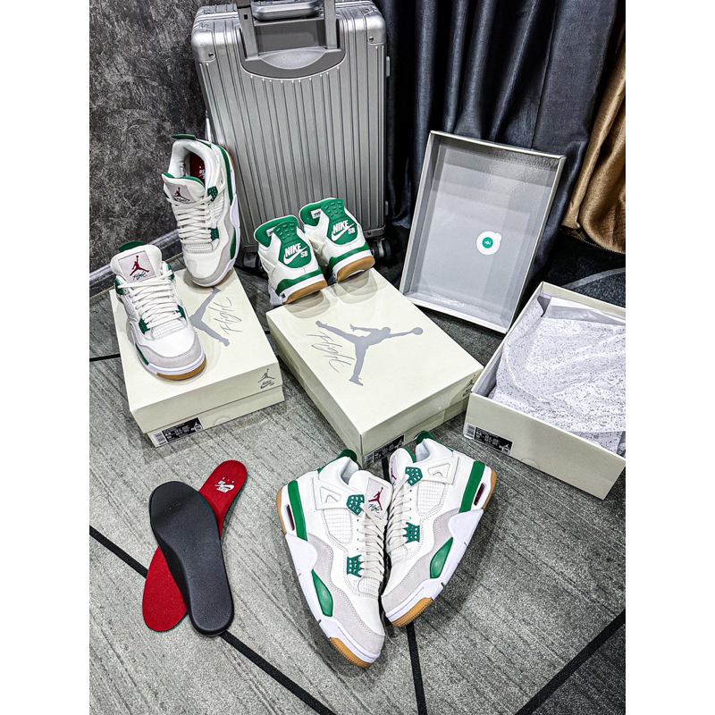 [AGsneaker] Giày thể thao cổ cao | Jordan4 Pine Green cao cấp siêu hot