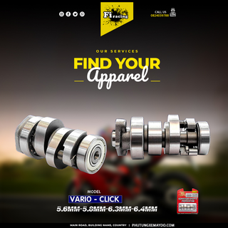 Cốt cam độ vario/ click 125 chính hãng taracing nhiều size 5.6mm,5.8mm,6.3mm,6.4mm