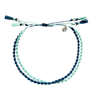 [Whiteline] Vòng chân Spiral Macrame Blue tone (có size Tay)