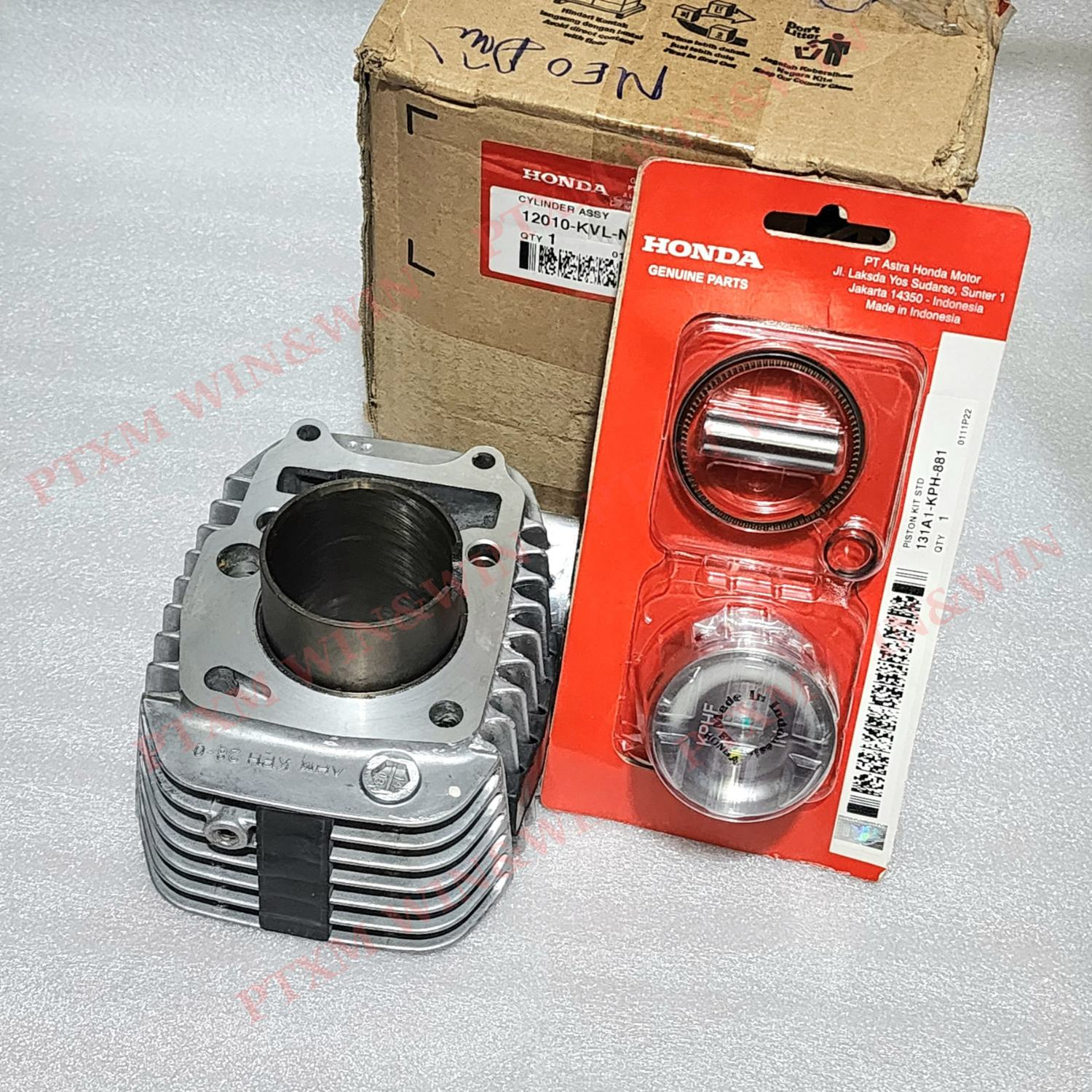 Nòng piston bạc Future Neo không fi zin Honda Indo - 131A1-KPH-881/ 12010-KVL-N00